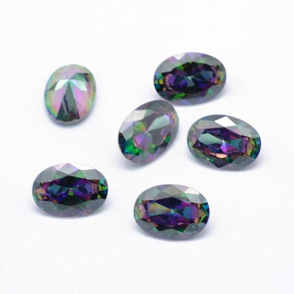 PandaHall Cubic Zirconia Pointed Back Cabochons, Grade A, Faceted, Oval, Colorful, 14x10mm Cubic Zirconia Oval
PandaHall Cubic Zirconia Pointed Back Cabochons, Grade A, Faceted, Oval, Colorful, 14x10mm Cubic Zirconia Oval