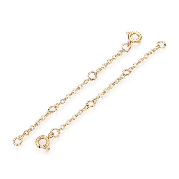 PandaHall Brass Cable Chain Chain Extender, End Chains with Spring Ring Clasps, Real 18K Gold Plated, 70~80x2mm Brass
PandaHall Brass Cable Chain Chain Extender, End Chains with Spring Ring Clasps, Real 18K Gold Plated, 70~80x2mm Brass