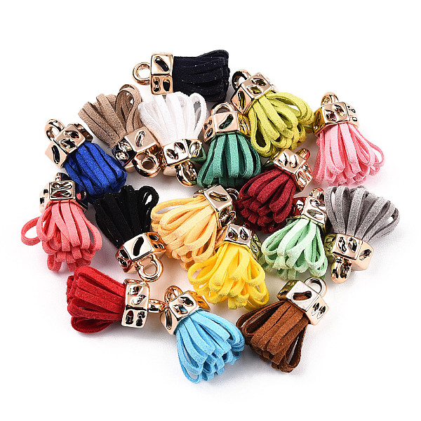 PandaHall Faux Suede Tassel Pendant Decorations, with Rose Gold CCB Plastic Cord Ends, Mixed Color, 25~26.5x13.5~20mm, Hole: 3mm Faux Suede..., Multicolor
PandaHall Faux Suede Tassel Pendant Decorations, with Rose Gold CCB Plastic Cord Ends, Mixed Color, 25~26.5x13.5~20mm, Hole: 3mm Faux Suede..., Multicolor