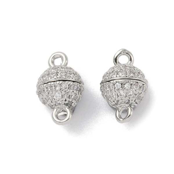 PandaHall Rack Plating Brass Micro Pave Cubic Zirconia Magnetic Clasps with Loops, Long-Lasting Plated, Lead Free & Cadmium Free, Round..., Clear
PandaHall Rack Plating Brass Micro Pave Cubic Zirconia Magnetic Clasps with Loops, Long-Lasting Plated, Lead Free & Cadmium Free, Round..., Clear