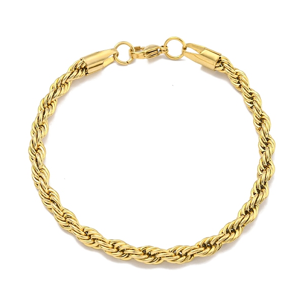 PandaHall 5MM 304 Stainless Steel Rope Chain Bracelets for Women, with Lobster Claw Clasps, Real 18K Gold Plated, 8-1/2 inch(21.5cm) 304...
PandaHall 5MM 304 Stainless Steel Rope Chain Bracelets for Women, with Lobster Claw Clasps, Real 18K Gold Plated, 8-1/2 inch(21.5cm) 304...