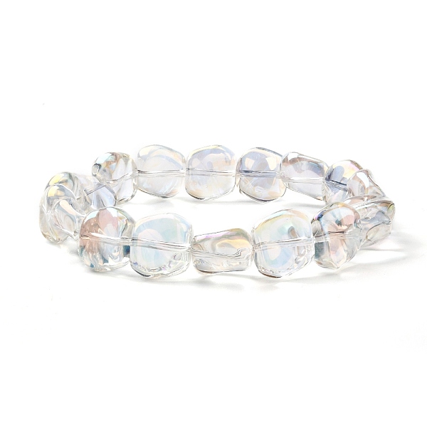 PandaHall Electroplate Glass Square Beads Stretch Bracelet for Teen Girl Women, Clear AB, Inner Diameter: 2-1/4 inch(5.8cm) Glass White
PandaHall Electroplate Glass Square Beads Stretch Bracelet for Teen Girl Women, Clear AB, Inner Diameter: 2-1/4 inch(5.8cm) Glass White