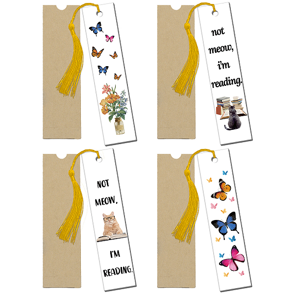 PandaHall GLOBLELAND 4 Sets Acrylic Bookmark Pendants for Teachers' Day, Rectangle, with Paper Bags and Polyester Tassel Decorations, Mixed..., Multicolor
PandaHall GLOBLELAND 4 Sets Acrylic Bookmark Pendants for Teachers' Day, Rectangle, with Paper Bags and Polyester Tassel Decorations, Mixed..., Multicolor