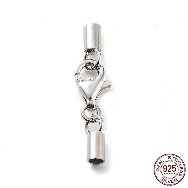 PandaHall 925 Sterling Silver Lobster Claw Clasps, with Cord Ends and 925 Stamp, Platinum, 22mm, Inner Diameter: 2mm Sterling Silver
PandaHall 925 Sterling Silver Lobster Claw Clasps, with Cord Ends and 925 Stamp, Platinum, 22mm, Inner Diameter: 2mm Sterling Silver
