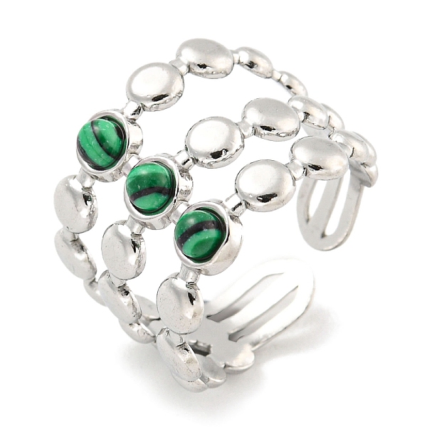 PandaHall 304 Stainless Steel Synthetic Malachite Cuff Rings, Round Wide Band Open Rings for Women Men, Stainless Steel Color, 15mm, Inner...
PandaHall 304 Stainless Steel Synthetic Malachite Cuff Rings, Round Wide Band Open Rings for Women Men, Stainless Steel Color, 15mm, Inner...