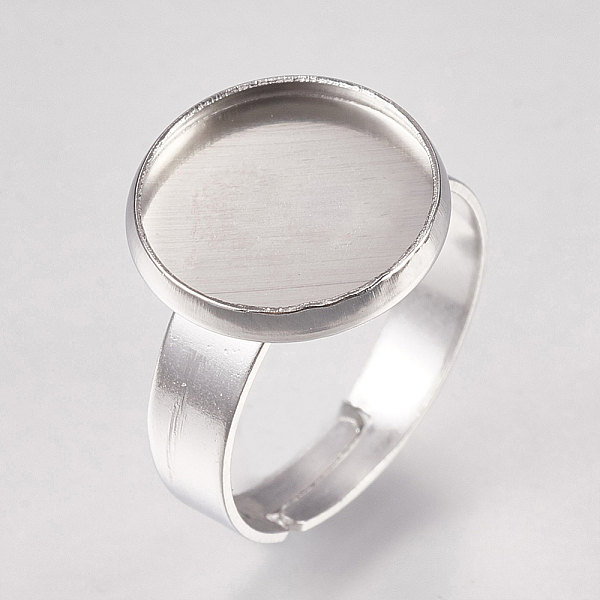 PandaHall 304 Stainless Steel Pad Ring Settings, Adjustable, Flat Round, Stainless Steel Color, Tray: 12mm, Size 7(17mm) 304 Stainless Steel
PandaHall 304 Stainless Steel Pad Ring Settings, Adjustable, Flat Round, Stainless Steel Color, Tray: 12mm, Size 7(17mm) 304 Stainless Steel