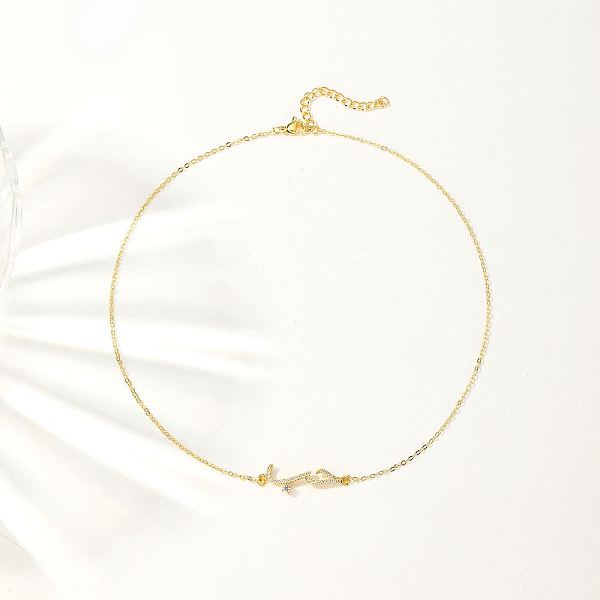 PandaHall Cubic Zirconia Wave Pendant Necklace with Golden Brass Chains, Clear, 17.72 inch(45cm) Cubic Zirconia Clear
PandaHall Cubic Zirconia Wave Pendant Necklace with Golden Brass Chains, Clear, 17.72 inch(45cm) Cubic Zirconia Clear