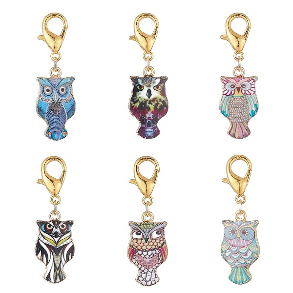 PandaHall Alloy Enamel Pendant Decoration, with Zinc Alloy Lobster Claw Clasps, Owl, Mixed Color, 39~41mm, 1pc/color Alloy+Enamel Owl..., Multicolor
PandaHall Alloy Enamel Pendant Decoration, with Zinc Alloy Lobster Claw Clasps, Owl, Mixed Color, 39~41mm, 1pc/color Alloy+Enamel Owl..., Multicolor