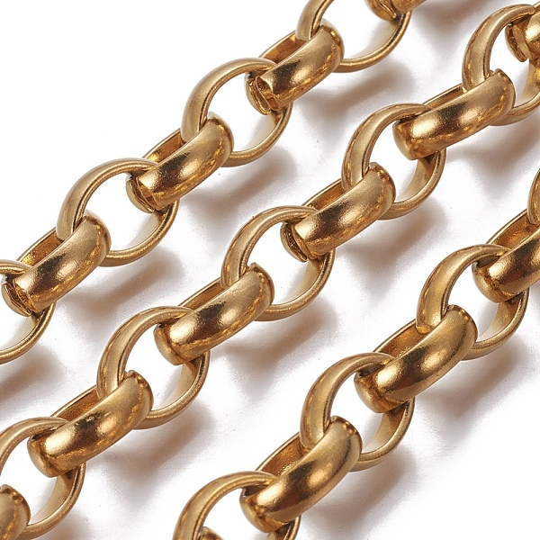 PandaHall 304 Stainless Steel Rolo Chains, Belcher Chains, Unwelded, Golden, 13x10x4mm 304 Stainless Steel
PandaHall 304 Stainless Steel Rolo Chains, Belcher Chains, Unwelded, Golden, 13x10x4mm 304 Stainless Steel