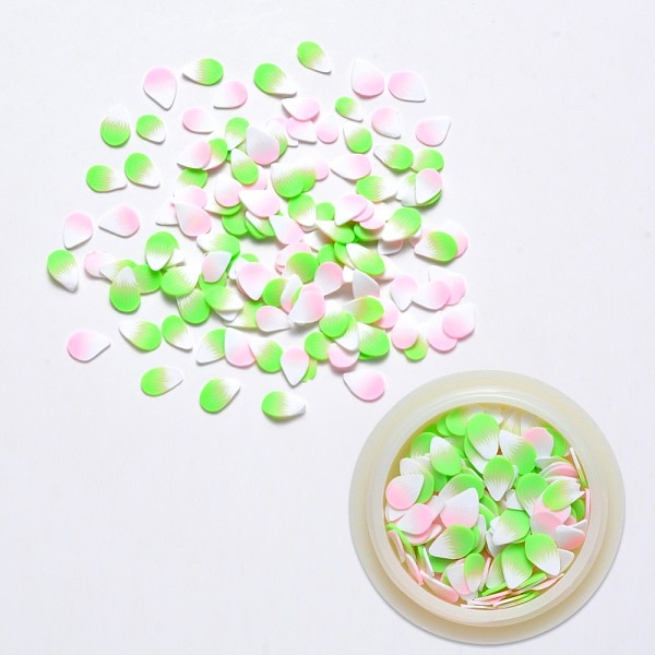 PandaHall Handmade Polymer Clay Nail Art Decoration Accessories, Petal, Mixed Color, 5~7.5x4~6x0.3~1mm, 2color, 1.5g/color, 3g Polymer Clay..., Multicolor
PandaHall Handmade Polymer Clay Nail Art Decoration Accessories, Petal, Mixed Color, 5~7.5x4~6x0.3~1mm, 2color, 1.5g/color, 3g Polymer Clay..., Multicolor