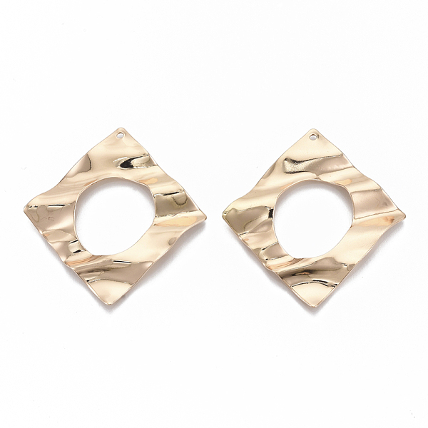PandaHall Eco-Friendly Iron Pendants, Bumpy, Rhombus, Cadmium Free & Nickel Free & Lead Free, Light Gold, 49.5x47.5x4mm, Hole: 1.6mm...
PandaHall Eco-Friendly Iron Pendants, Bumpy, Rhombus, Cadmium Free & Nickel Free & Lead Free, Light Gold, 49.5x47.5x4mm, Hole: 1.6mm...