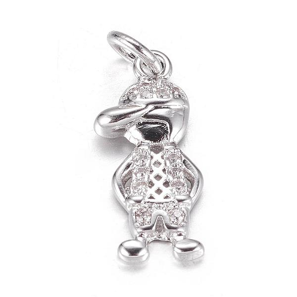 PandaHall Brass Micro Pave Cubic Zirconia Pendants, Boy, Platinum, 17.5x8x2mm, Hole: 3mm Brass+Cubic Zirconia Human
PandaHall Brass Micro Pave Cubic Zirconia Pendants, Boy, Platinum, 17.5x8x2mm, Hole: 3mm Brass+Cubic Zirconia Human