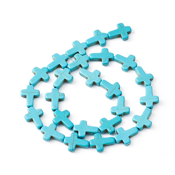 PandaHall Synthetic Turquoise Beads Strands, Dyed, Cross, Dark Turquoise, 16x12x3.5mm, Hole: 1mm, about 25pcs/strand, 15.75''(40cm)...
PandaHall Synthetic Turquoise Beads Strands, Dyed, Cross, Dark Turquoise, 16x12x3.5mm, Hole: 1mm, about 25pcs/strand, 15.75''(40cm)...