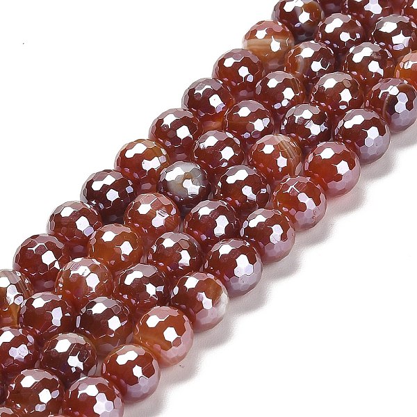 PandaHall Electroplated Natural Agate Round Beads Strands, Dyed & Heated, Faceted(128 Facets), FireBrick, 10mm, Hole: 1.4mm, about..., Red
PandaHall Electroplated Natural Agate Round Beads Strands, Dyed & Heated, Faceted(128 Facets), FireBrick, 10mm, Hole: 1.4mm, about..., Red