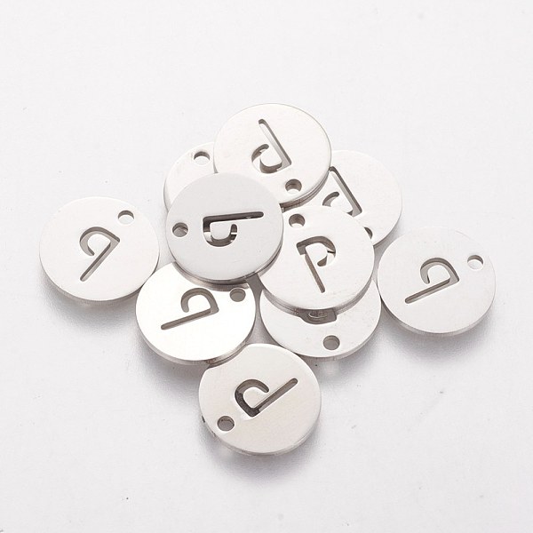 PandaHall 201 Stainless Steel Charms, Flat Round with Letter, Stainless Steel Color, Letter.P, 12x1mm, Hole: 1.5mm 201 Stainless Steel...
PandaHall 201 Stainless Steel Charms, Flat Round with Letter, Stainless Steel Color, Letter.P, 12x1mm, Hole: 1.5mm 201 Stainless Steel...