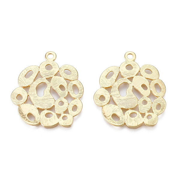 PandaHall Brass Pendants, Cadmium Free & Nickel Free & Lead Free, Real 18K Gold Plated, 28x24.5x1mm, Hole: 1.8mm Brass Others
PandaHall Brass Pendants, Cadmium Free & Nickel Free & Lead Free, Real 18K Gold Plated, 28x24.5x1mm, Hole: 1.8mm Brass Others