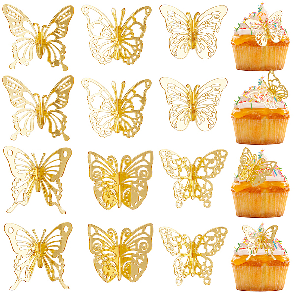 PandaHall CREATCABIN 12Pcs 6 Styles Acrylic Mirror Butterfly Cupcake Toppers, for Cake Decorations, Gold, 43~50x69~74x1mm, 2pcs/style...
PandaHall CREATCABIN 12Pcs 6 Styles Acrylic Mirror Butterfly Cupcake Toppers, for Cake Decorations, Gold, 43~50x69~74x1mm, 2pcs/style...