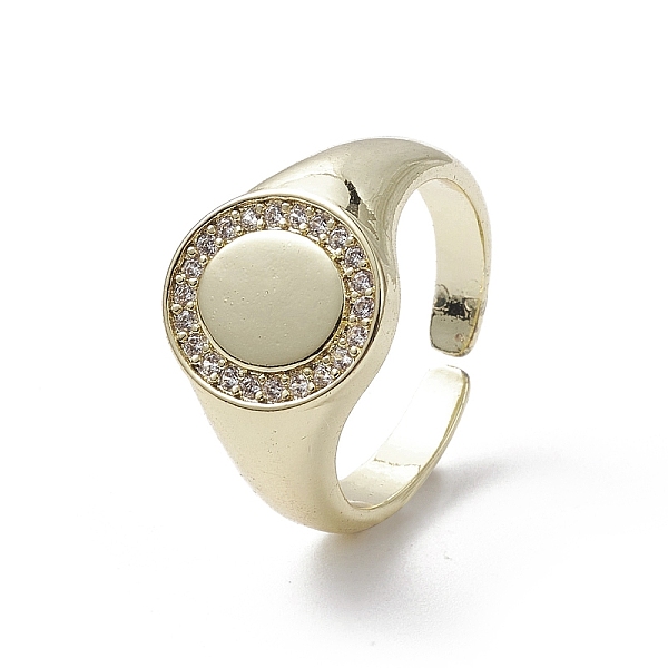 PandaHall Rack Plating Brass Micro Pave Cubic Zirconia Open Cuff Rings, Flat Round, Real 18K Gold Plated, US Size 7 1/2(17.5mm) Brass+Cubic..., Clear
PandaHall Rack Plating Brass Micro Pave Cubic Zirconia Open Cuff Rings, Flat Round, Real 18K Gold Plated, US Size 7 1/2(17.5mm) Brass+Cubic..., Clear