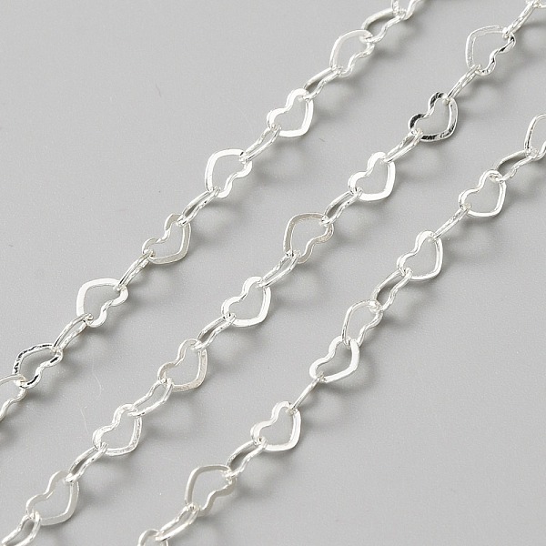 PandaHall Brass Heart Link Chain, Soldered, for Bag Strap Jewelry Making, Silver, 5x3.5x0.4mm Brass
PandaHall Brass Heart Link Chain, Soldered, for Bag Strap Jewelry Making, Silver, 5x3.5x0.4mm Brass