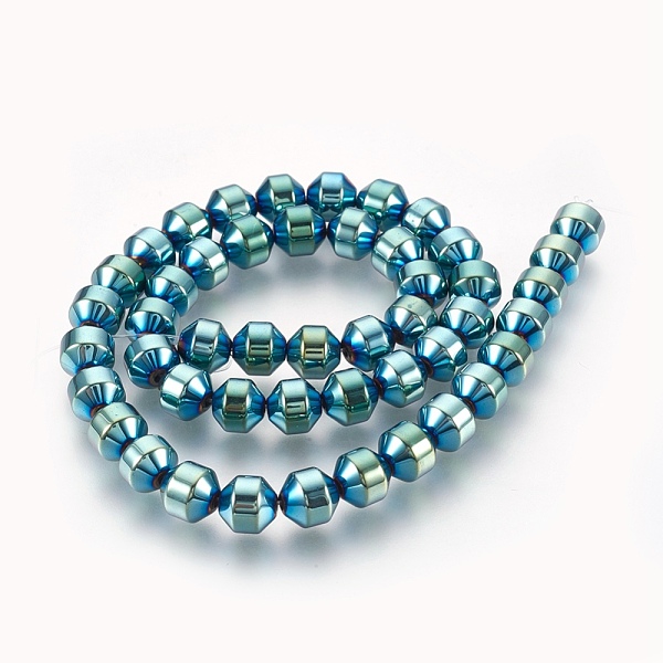 PandaHall Electroplated Non-magnetic Synthetic Hematite Bead Strand, Round, Faceted, Green Plated, 8x8mm, Hole: 1.2mm, about 48pcs/strand...
PandaHall Electroplated Non-magnetic Synthetic Hematite Bead Strand, Round, Faceted, Green Plated, 8x8mm, Hole: 1.2mm, about 48pcs/strand...