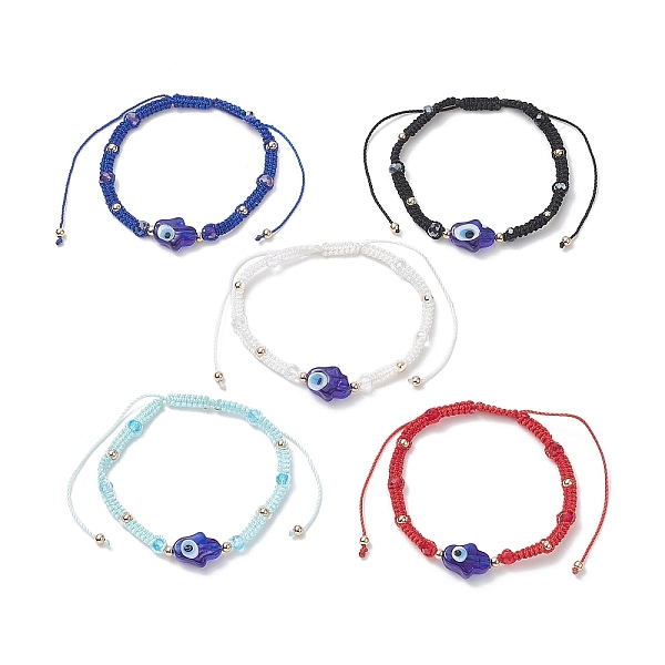 PandaHall Glass Hamsa Hand with Evil Eye Braided Bead Bracelet for Women, Mixed Color, Inner Diameter: 1-3/4~3-3/8 inch(4.6~8.5cm) Glass Eye..., Multicolor
PandaHall Glass Hamsa Hand with Evil Eye Braided Bead Bracelet for Women, Mixed Color, Inner Diameter: 1-3/4~3-3/8 inch(4.6~8.5cm) Glass Eye..., Multicolor