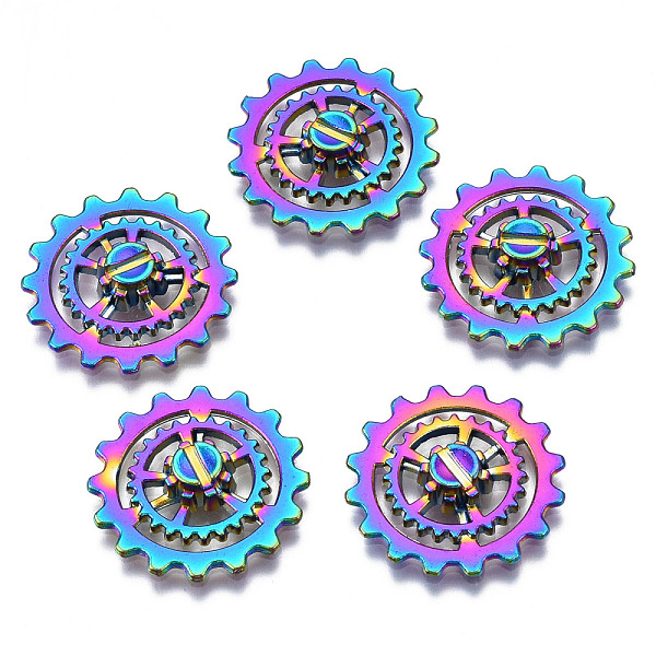 PandaHall Rack Plating Rainbow Color Alloy Filigree Joiners Links, Cadmium Free & Nickel Free & Lead Free, Gear, 21.5x4mm Alloy Gear
PandaHall Rack Plating Rainbow Color Alloy Filigree Joiners Links, Cadmium Free & Nickel Free & Lead Free, Gear, 21.5x4mm Alloy Gear