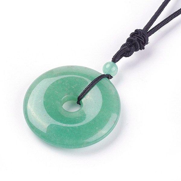 PandaHall Adjustable Natural Green Aventurine Pendant Necklaces, with Nylon Theard, Donut/Pi Disc, 23.6 inch~24.8 inch(60~63cm), Donut...
PandaHall Adjustable Natural Green Aventurine Pendant Necklaces, with Nylon Theard, Donut/Pi Disc, 23.6 inch~24.8 inch(60~63cm), Donut...