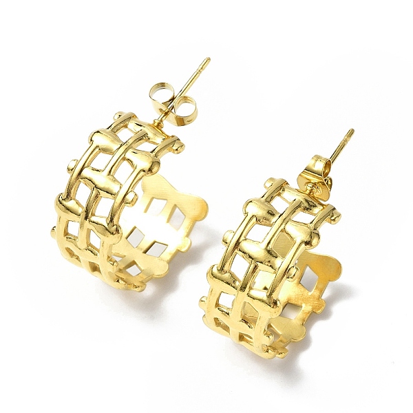 PandaHall Ion Plating(IP) 304 Stainless Steel Hollow Out C-shape Stud Earrings, Half Hoop Earrings for Women, Golden, 21x10mm, Pin: 0.8mm...
PandaHall Ion Plating(IP) 304 Stainless Steel Hollow Out C-shape Stud Earrings, Half Hoop Earrings for Women, Golden, 21x10mm, Pin: 0.8mm...