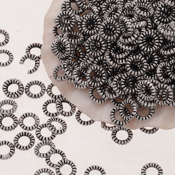 PandaHall Tibetan Silver Spacers, Cadmium Free & Nickel Free & Lead Free, Donut, Antique Silver, about 4mm in diameter, Hole: 2mm Alloy...
PandaHall Tibetan Silver Spacers, Cadmium Free & Nickel Free & Lead Free, Donut, Antique Silver, about 4mm in diameter, Hole: 2mm Alloy...