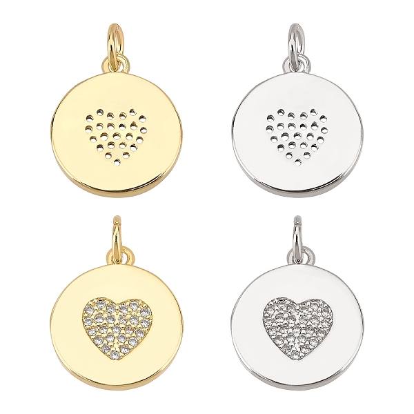 PandaHall BENECREAT 4Pcs 2 Colors Eco-Friendly Brass Micro Pave Cubic Zirconia Pendants, with Jump Ring, Long-Lasting Plated, Flat Rounnd..., Clear
PandaHall BENECREAT 4Pcs 2 Colors Eco-Friendly Brass Micro Pave Cubic Zirconia Pendants, with Jump Ring, Long-Lasting Plated, Flat Rounnd..., Clear