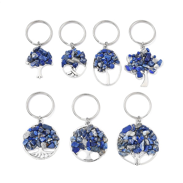 PandaHall Natural Lapis Lazuli Chip & Alloy Tree of Life Pendant Keychain, with Iron Split Key Rings, 5.9~6.8cm Lapis Lazuli Tree of Life
PandaHall Natural Lapis Lazuli Chip & Alloy Tree of Life Pendant Keychain, with Iron Split Key Rings, 5.9~6.8cm Lapis Lazuli Tree of Life