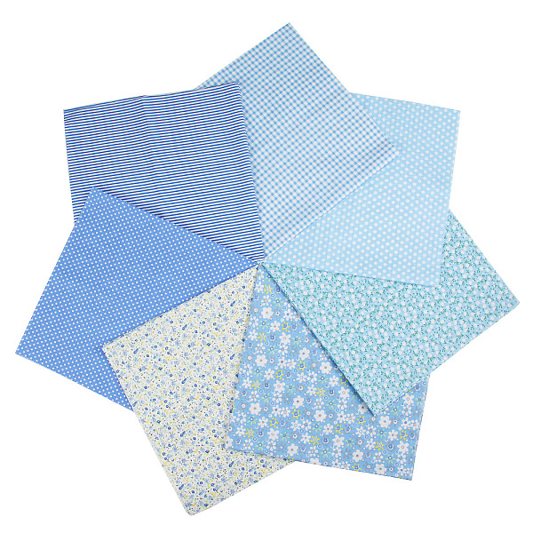 PandaHall Printed Cotton Fabric, for Patchwork, Sewing Tissue to Patchwork, Quilting, Square, Light Blue, 25x25cm, 7pcs/set Cotton Square
PandaHall Printed Cotton Fabric, for Patchwork, Sewing Tissue to Patchwork, Quilting, Square, Light Blue, 25x25cm, 7pcs/set Cotton Square