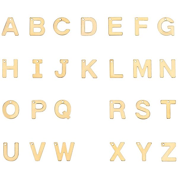 PandaHall 52pcs Letter A-Z Pendent Stainless Steel Letter Charms Metal Alphabet Charms for Bracelet Necklace Crafts Making, Golden 304...
PandaHall 52pcs Letter A-Z Pendent Stainless Steel Letter Charms Metal Alphabet Charms for Bracelet Necklace Crafts Making, Golden 304...