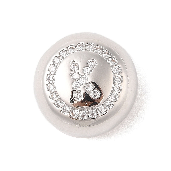PandaHall Rack Plating Brass & Cubic Zirconia Pendants, Cadmium Free & Lead Free, Long-Lasting Plated, Flat Round with Letter, Letter K..., Clear
PandaHall Rack Plating Brass & Cubic Zirconia Pendants, Cadmium Free & Lead Free, Long-Lasting Plated, Flat Round with Letter, Letter K..., Clear