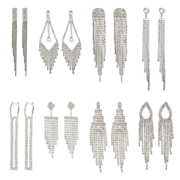 PandaHall ANATTASOUL 8 Pairs 8 Style Crystal Rhinestone Dangle Stud Earrings, Brass Chain Tassel Earrings with Sterling Silver Pins for...
PandaHall ANATTASOUL 8 Pairs 8 Style Crystal Rhinestone Dangle Stud Earrings, Brass Chain Tassel Earrings with Sterling Silver Pins for...