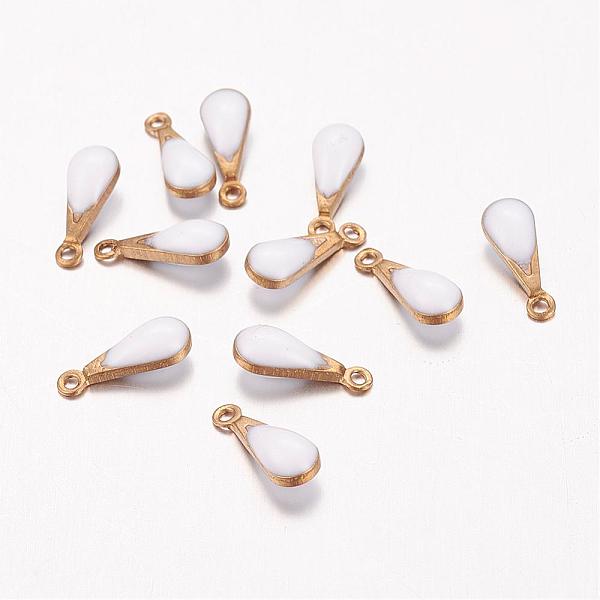 PandaHall Antique Golden Plated Brass Enamel Teardrop Charms, Enamelled Sequins, White, 11x4x3mm, Hole: 1mm Brass+Enamel Teardrop White
PandaHall Antique Golden Plated Brass Enamel Teardrop Charms, Enamelled Sequins, White, 11x4x3mm, Hole: 1mm Brass+Enamel Teardrop White