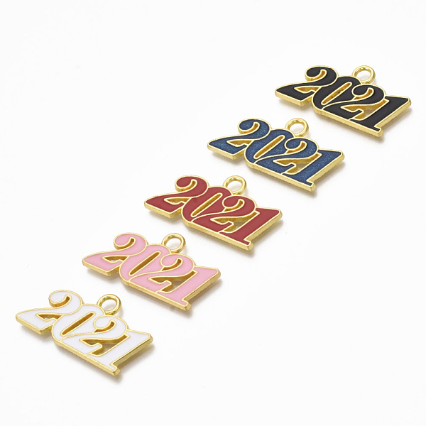 PandaHall Alloy Enamel Pendants, Cadmium Free & Lead Free, New Year 2021, Mixed Color, 19.5x36x2mm, Hole: 3.5mm Alloy+Enamel Number..., Multicolor
PandaHall Alloy Enamel Pendants, Cadmium Free & Lead Free, New Year 2021, Mixed Color, 19.5x36x2mm, Hole: 3.5mm Alloy+Enamel Number..., Multicolor
