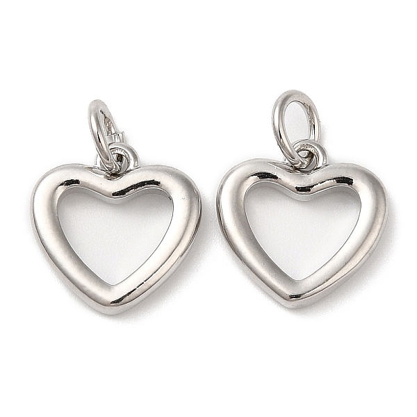 PandaHall Eco-Friendly Brass Charms, with Jump Ring, Lead Free & Cadmium Free, Heart Charm, Platinum, 11.5x11x2mm, Hole: 3mm Brass Heart
PandaHall Eco-Friendly Brass Charms, with Jump Ring, Lead Free & Cadmium Free, Heart Charm, Platinum, 11.5x11x2mm, Hole: 3mm Brass Heart