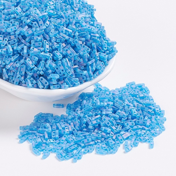 PandaHall MIYUKI Quarter TILA Beads, Japanese Seed Beads, 2-Hole, (QTL149FR) Matte Transparent Capri Blue AB, 5x1.2x1.9mm, Hole: 0.8mm..., Cyan
PandaHall MIYUKI Quarter TILA Beads, Japanese Seed Beads, 2-Hole, (QTL149FR) Matte Transparent Capri Blue AB, 5x1.2x1.9mm, Hole: 0.8mm..., Cyan
