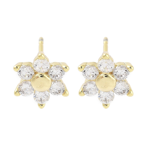 PandaHall Brass Micro Pave Clear Cubic Zirconia Stud Earrings for Women, Flower, Real 18K Gold Plated, 9x8mm Cubic Zirconia Flower Clear
PandaHall Brass Micro Pave Clear Cubic Zirconia Stud Earrings for Women, Flower, Real 18K Gold Plated, 9x8mm Cubic Zirconia Flower Clear