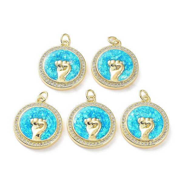 PandaHall Rack Plating Brass Micro Pave Cubic Zirconia Hand Pendants, Synthetic Opal Flat Round Charms with Jump Ring, Cadmium Free & Lead..., Cyan
PandaHall Rack Plating Brass Micro Pave Cubic Zirconia Hand Pendants, Synthetic Opal Flat Round Charms with Jump Ring, Cadmium Free & Lead..., Cyan