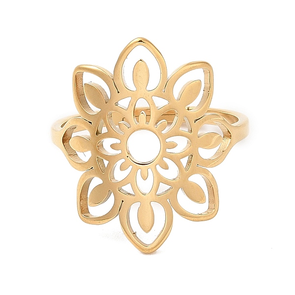 PandaHall Ion Plating(IP) 304 Stainless Steel Hollow Flower Adjustable Ring for Women, Real 18K Gold Plated, Inner Diameter: 16.6mm 304...
PandaHall Ion Plating(IP) 304 Stainless Steel Hollow Flower Adjustable Ring for Women, Real 18K Gold Plated, Inner Diameter: 16.6mm 304...