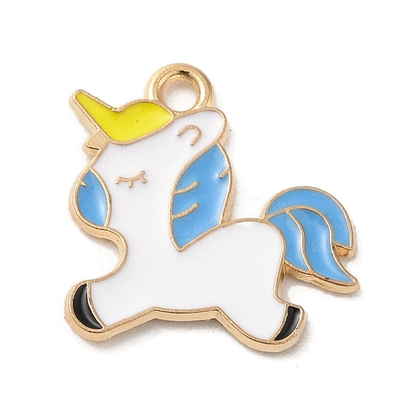 PandaHall Alloy Enamel Pendants, Light Gold, Unicorn Charm, Light Sky Blue, 18x17x1mm, Hole: 1.8mm Alloy+Enamel Unicorn
PandaHall Alloy Enamel Pendants, Light Gold, Unicorn Charm, Light Sky Blue, 18x17x1mm, Hole: 1.8mm Alloy+Enamel Unicorn