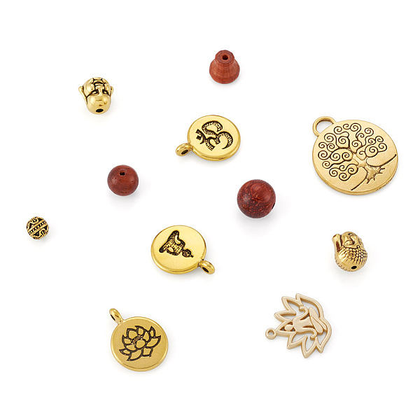 PandaHall DIY Mala Bead Bracelet Making Kit, Including Wood Vase Beads, Buddha Head & Lotus & Om Symbol Alloy Beads & Pendants, Elastic...
PandaHall DIY Mala Bead Bracelet Making Kit, Including Wood Vase Beads, Buddha Head & Lotus & Om Symbol Alloy Beads & Pendants, Elastic...