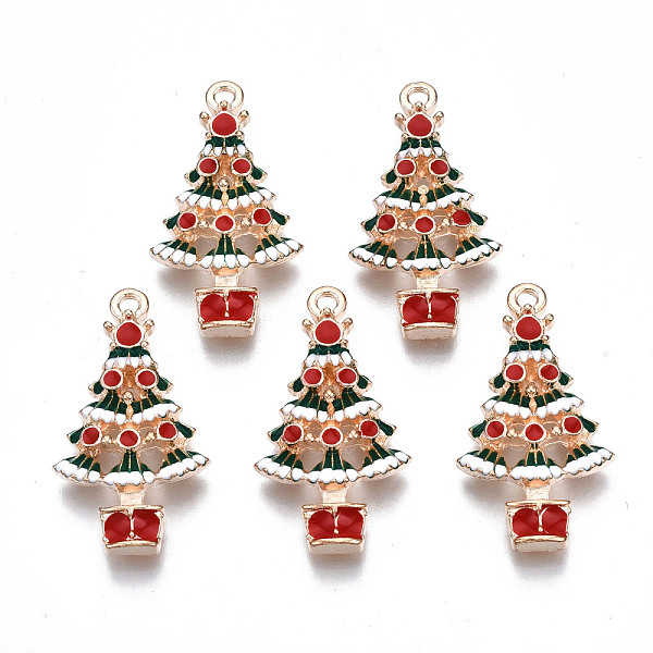 PandaHall Alloy Enamel Pendants, Christmas, Cadmium Free & Lead Free, Christmas Tree, Light Gold, Red, 29x16x4mm, Hole: 1.8mm Alloy+Enamel...
PandaHall Alloy Enamel Pendants, Christmas, Cadmium Free & Lead Free, Christmas Tree, Light Gold, Red, 29x16x4mm, Hole: 1.8mm Alloy+Enamel...