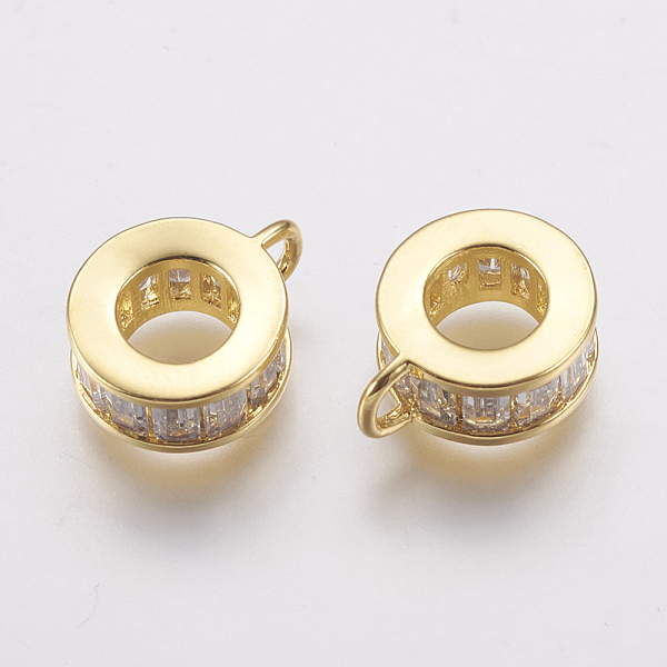 PandaHall Brass Tube Bails, Loop Bails, with Cubic Zirconia, Column, Golden, 12x9x4.5mm, Hole: 2mm Brass+Cubic Zirconia Column
PandaHall Brass Tube Bails, Loop Bails, with Cubic Zirconia, Column, Golden, 12x9x4.5mm, Hole: 2mm Brass+Cubic Zirconia Column
