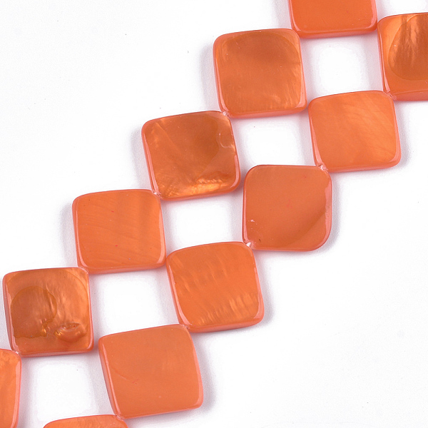 PandaHall Spray Painted Freshwater Shell Beads, Rhombus, Coral, 18~20x18~20x3~4mm, Hole: 0.5mm, about 21pcs/strand, 15.5 inch Freshwater..., Red
PandaHall Spray Painted Freshwater Shell Beads, Rhombus, Coral, 18~20x18~20x3~4mm, Hole: 0.5mm, about 21pcs/strand, 15.5 inch Freshwater..., Red