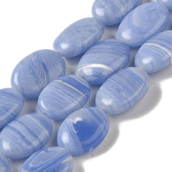 PandaHall Synthetic Blue Lace Agate Beads Strands, Flat Oval, 16x12x6mm, Hole: 1.1mm, about 25pcs/strand, 15.91''(40.4cm) Blue Lace Agate...
PandaHall Synthetic Blue Lace Agate Beads Strands, Flat Oval, 16x12x6mm, Hole: 1.1mm, about 25pcs/strand, 15.91''(40.4cm) Blue Lace Agate...