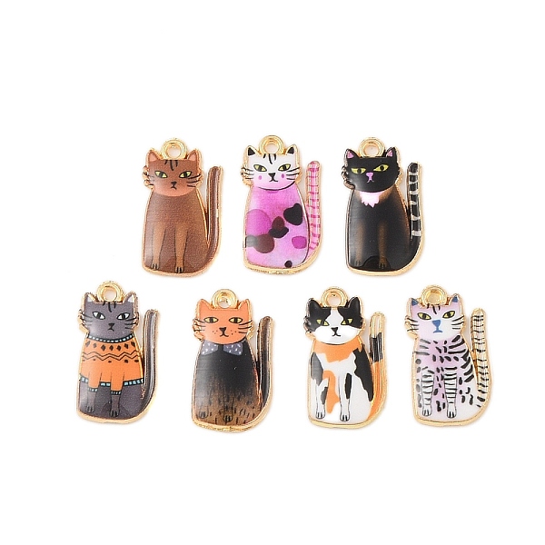 PandaHall Rack Plating Alloy Pendants, with Enamel, Golden, Cat Charm, Mixed Color, 20x11.5x2.5mm, Hole: 1.5mm Alloy+Enamel Cat Shape..., Multicolor
PandaHall Rack Plating Alloy Pendants, with Enamel, Golden, Cat Charm, Mixed Color, 20x11.5x2.5mm, Hole: 1.5mm Alloy+Enamel Cat Shape..., Multicolor