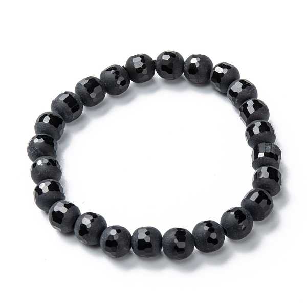 PandaHall Frosted Glass Beads Stretch Bracelets, Faceted, Round, Black, Round: 7.5~8mm, Inner Diameter: 2 inch(5cm) Glass Black
PandaHall Frosted Glass Beads Stretch Bracelets, Faceted, Round, Black, Round: 7.5~8mm, Inner Diameter: 2 inch(5cm) Glass Black